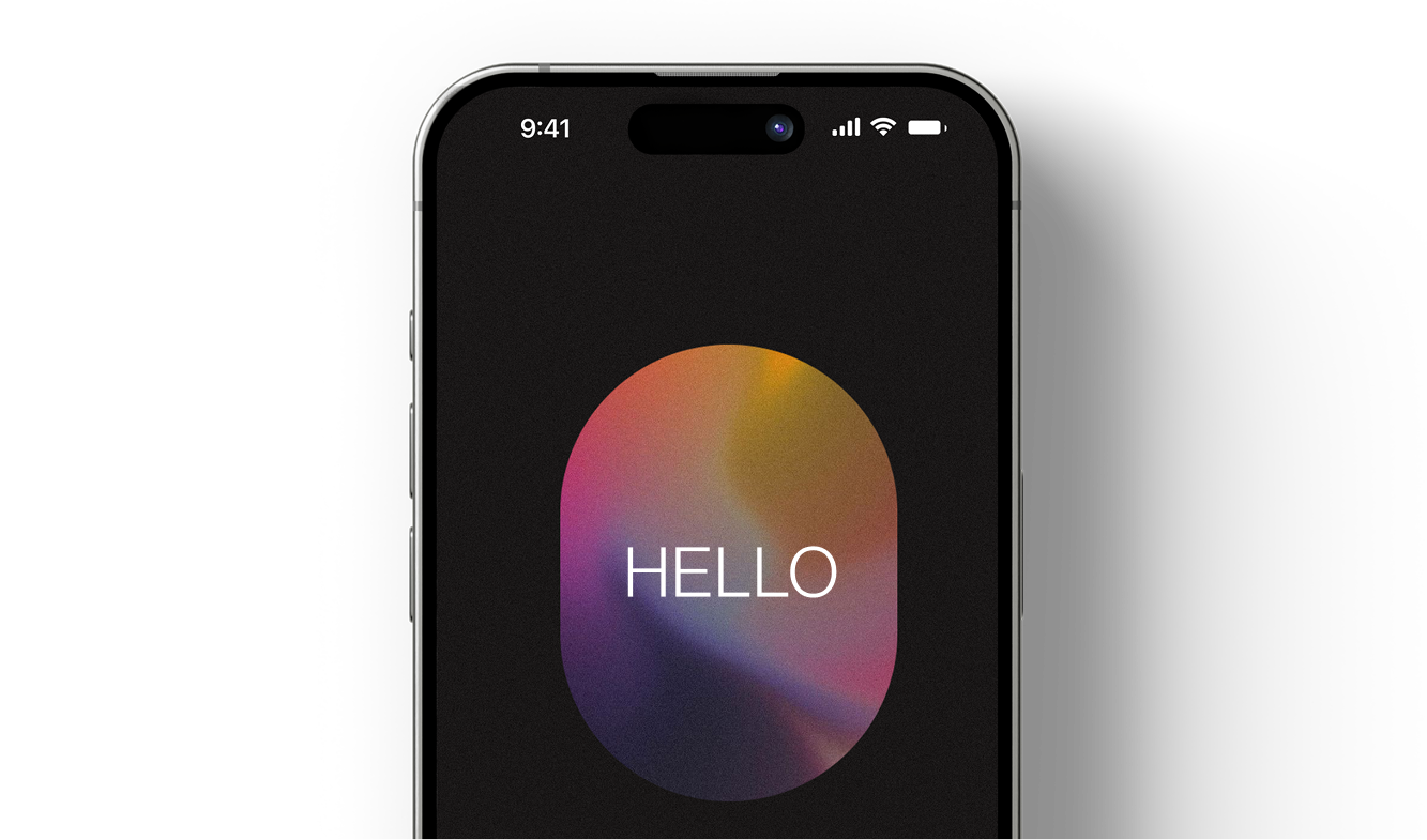 Neurow app — personalized greeting, dark mode